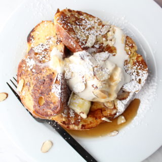 french toast with whipped cream