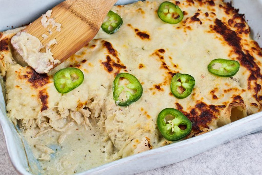 green chile chicken enchiladas