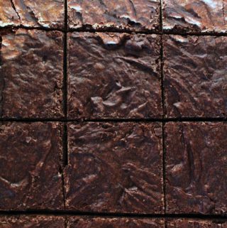 brownies cut into squares in the pan