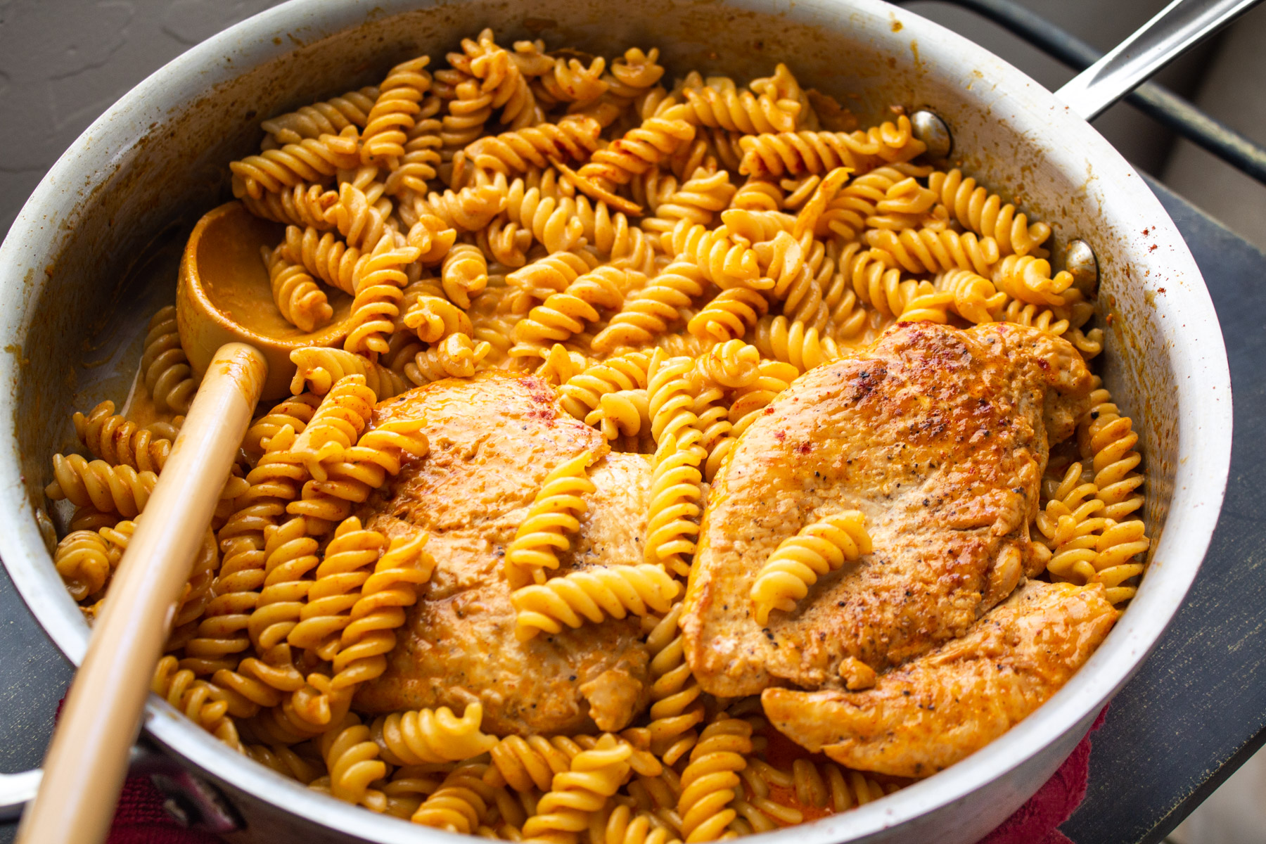 Chicken Fusilli with Creamy Paprika Sauce | The Frayed Apron