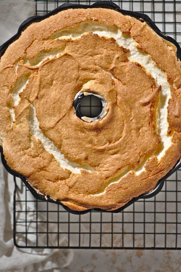 Perfect Angel Food Cake with OrangeVanilla Glaze The Frayed Apron