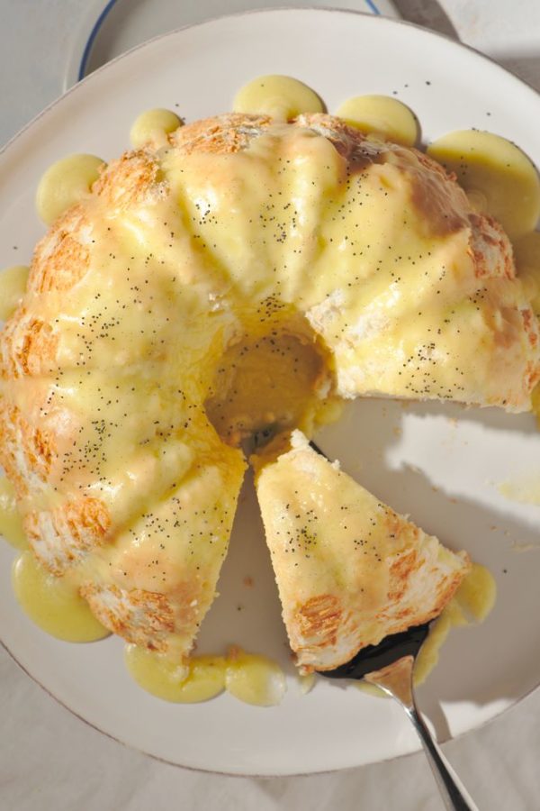 Perfect Angel Food Cake with OrangeVanilla Glaze The Frayed Apron