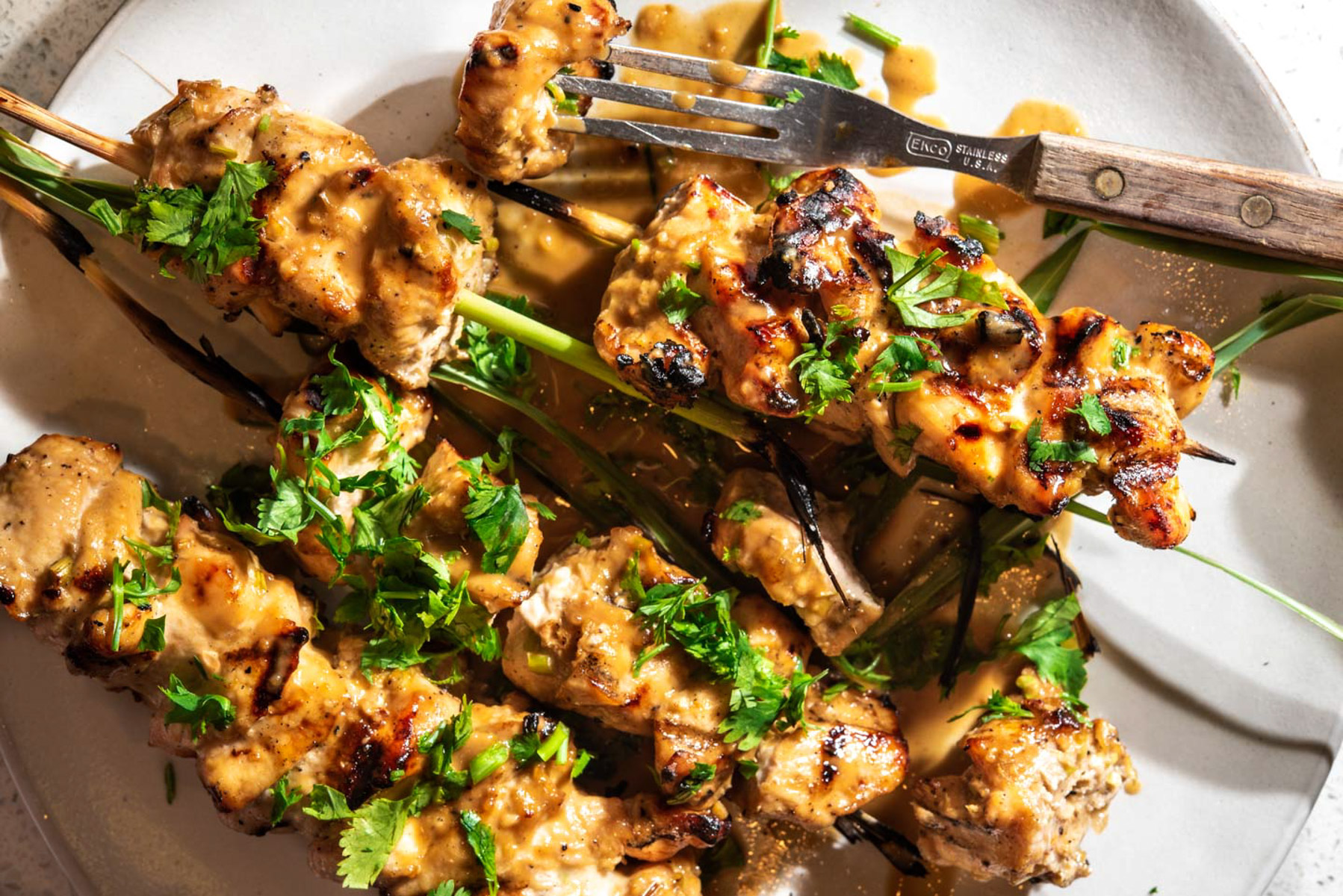 Lemongrass Skewered Chicken Kabobs