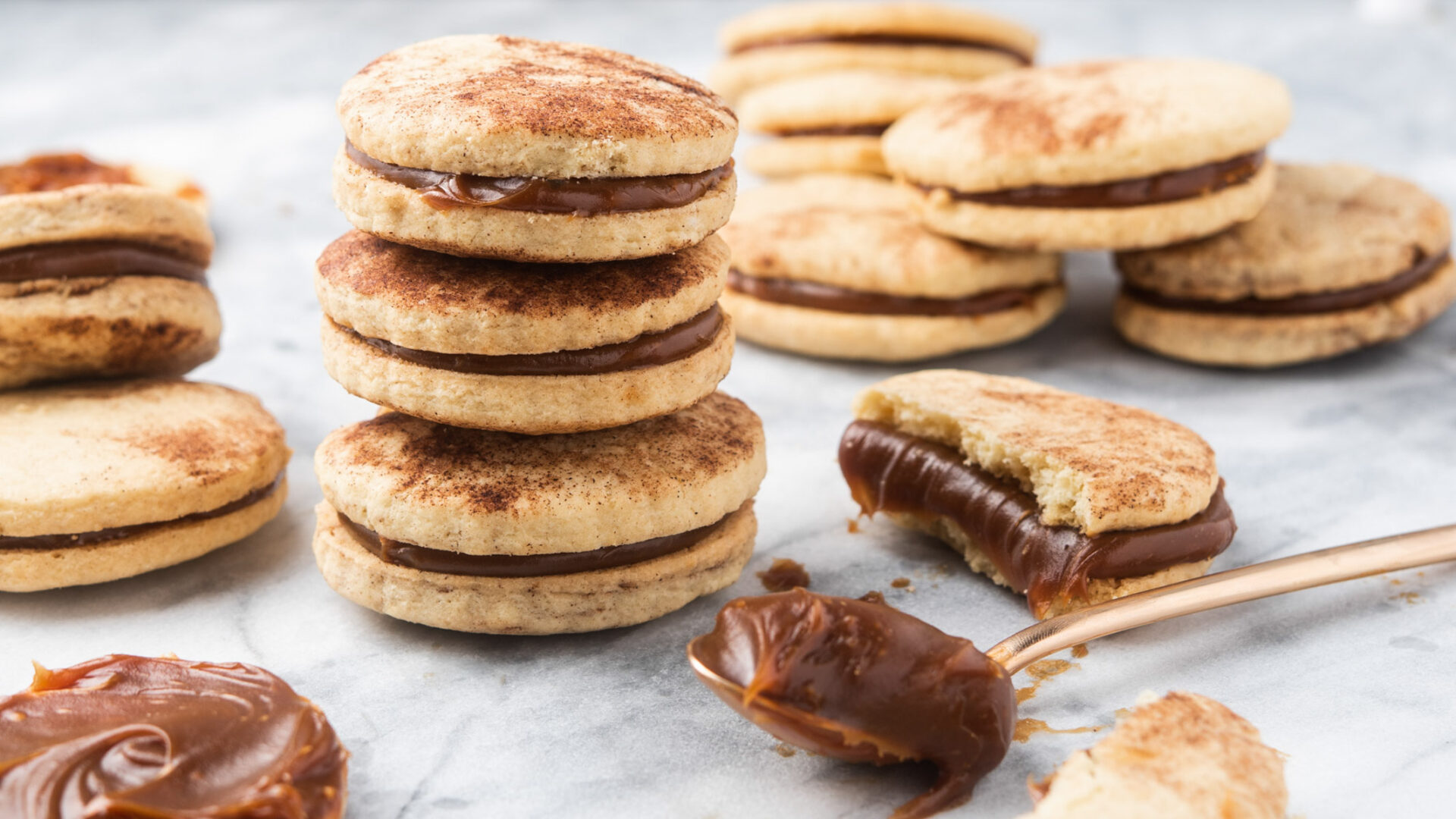 Dulce de Leche Cookies [Alfajores] - Flouring Kitchen