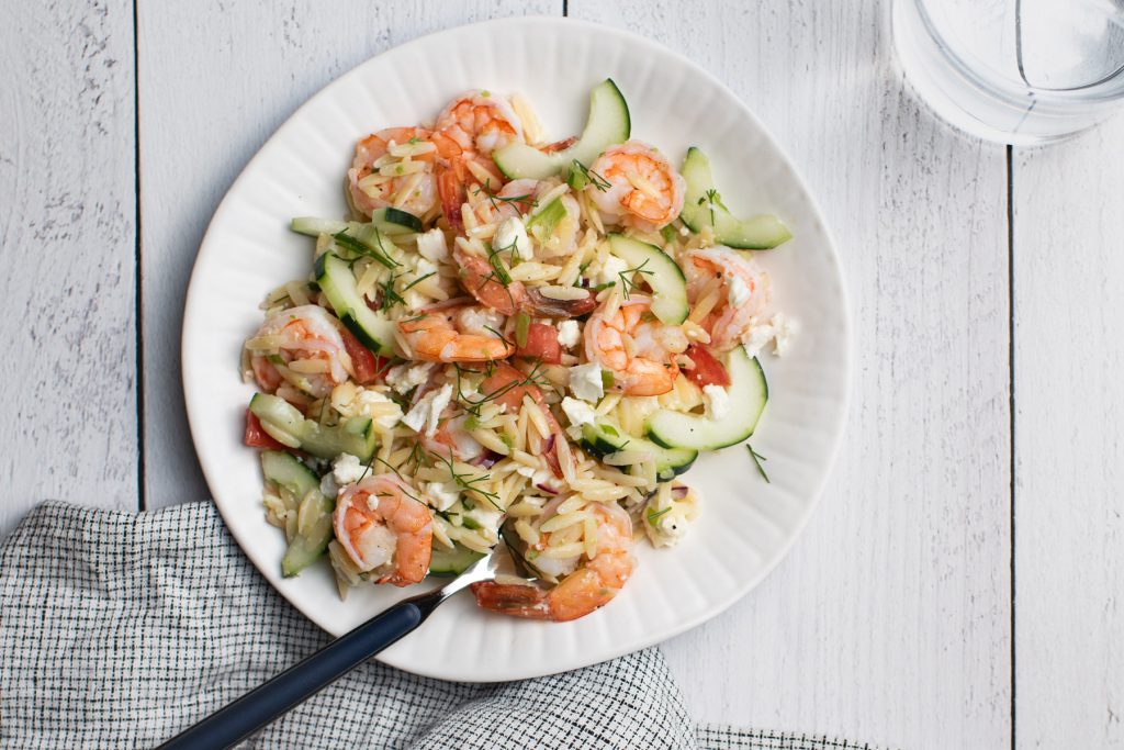 shrimp orzo salad