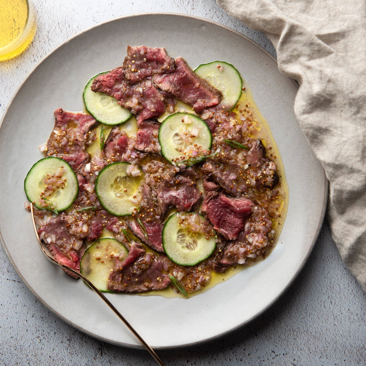 Cold Steak Salad with YuzuMustard Vinaigrette The Frayed Apron