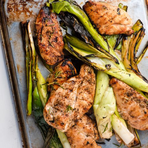 Grilled Rosemary Chicken Cutlets and Leeks The Frayed Apron