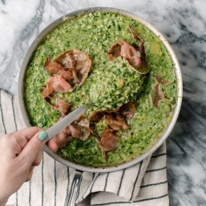 spinach risotto with lemon