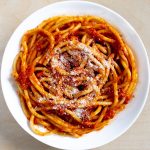 Bucatini with butter tomato sauce