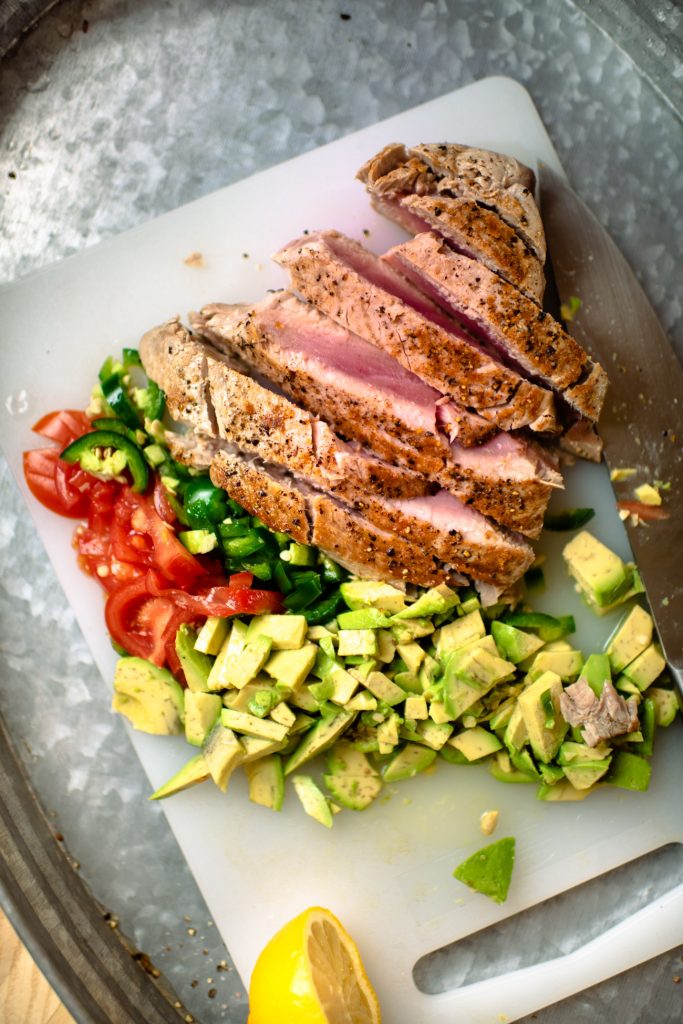 tuna steaks cut thick