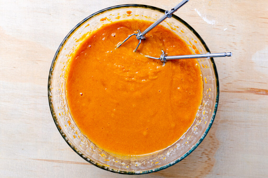 pumpkin mixture in bowl