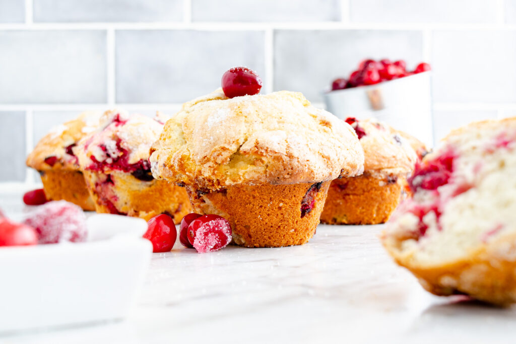 cranberry muffins with fresh cranberries