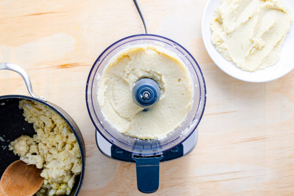 cauliflower pureed in food processor