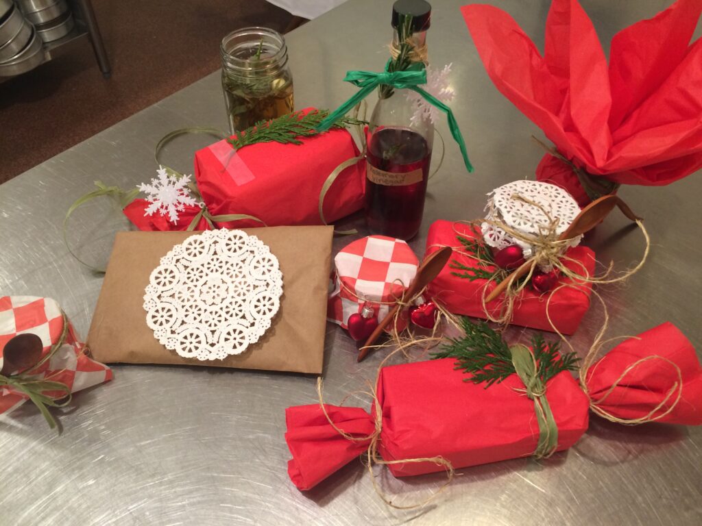 edible holiday gifts wrapped