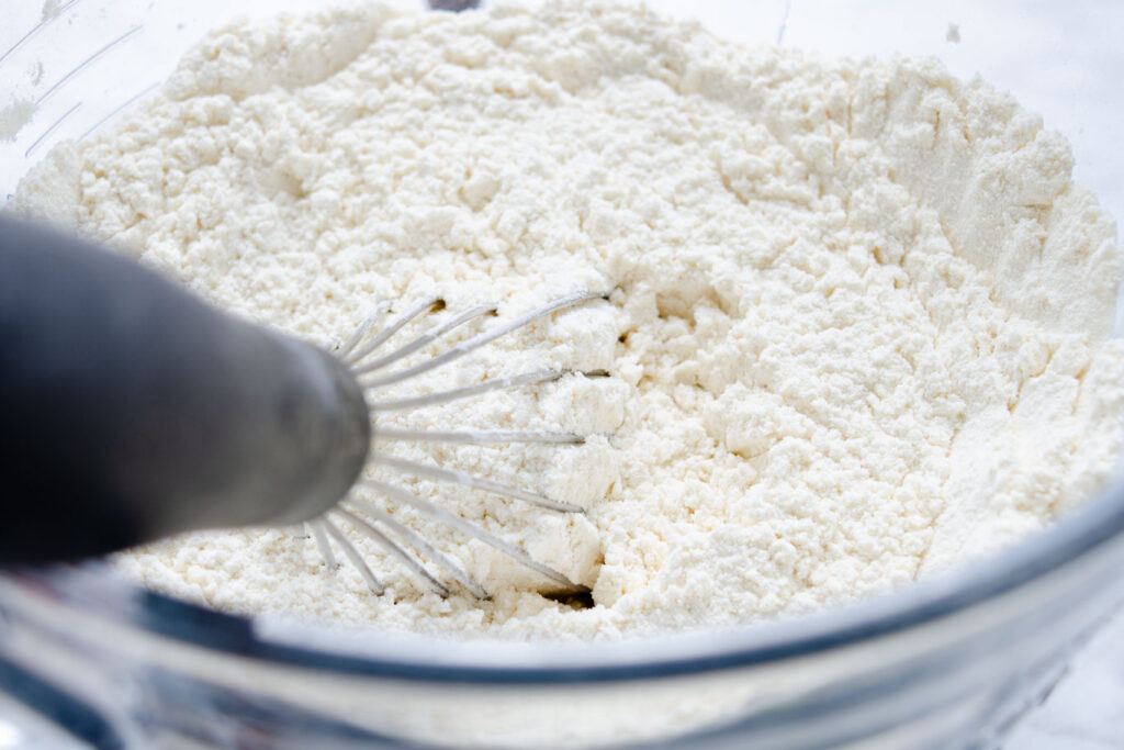 whisking dry ingredients