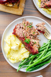 Unbelievably Juicy Meatloaf with Brown Sugar Tomato Glaze | The Frayed