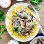 Mushroom Stroganoff with egg noodles