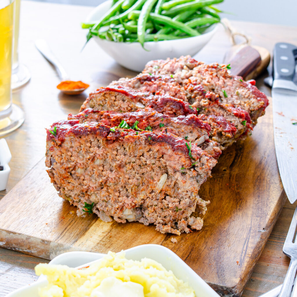 Unbelievably Juicy Meatloaf with Brown Sugar Tomato Glaze | The Frayed ...