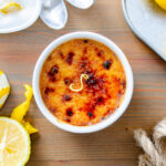 crème brulee with fresh lemon and vanilla