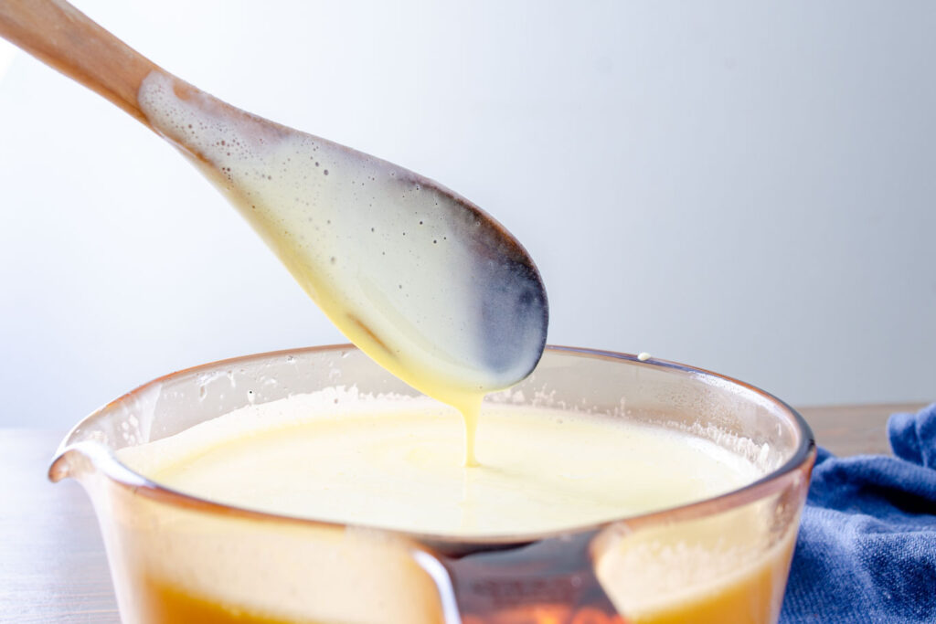 creamy vanilla bean infused custard