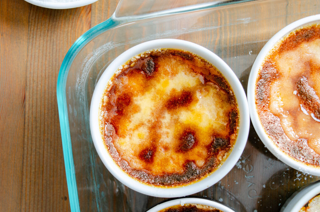 creme brulee torched under broiler