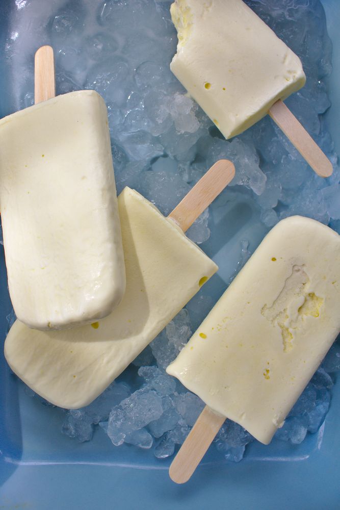 lemon olive oil ice cream pops