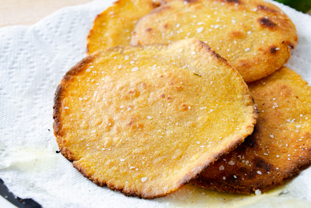 homemade crispy corn tortillas