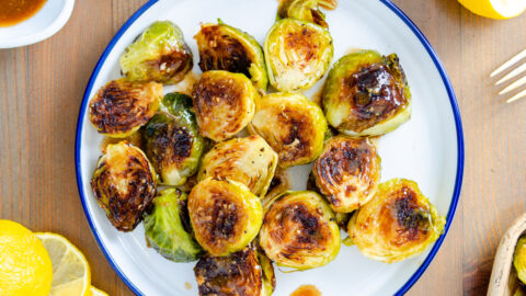 Roasted Brussels Sprouts with Citrus Miso Glaze | The Frayed Apron