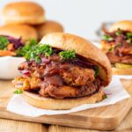 air fried chicken tender sandwich with sauce