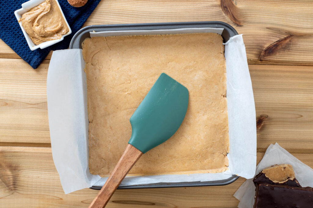 protein mixture pressed into tray