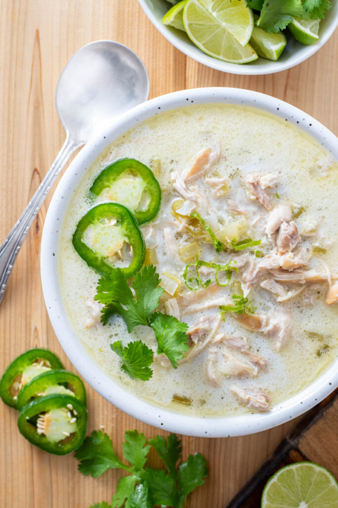 creamy chicken soup with chiles